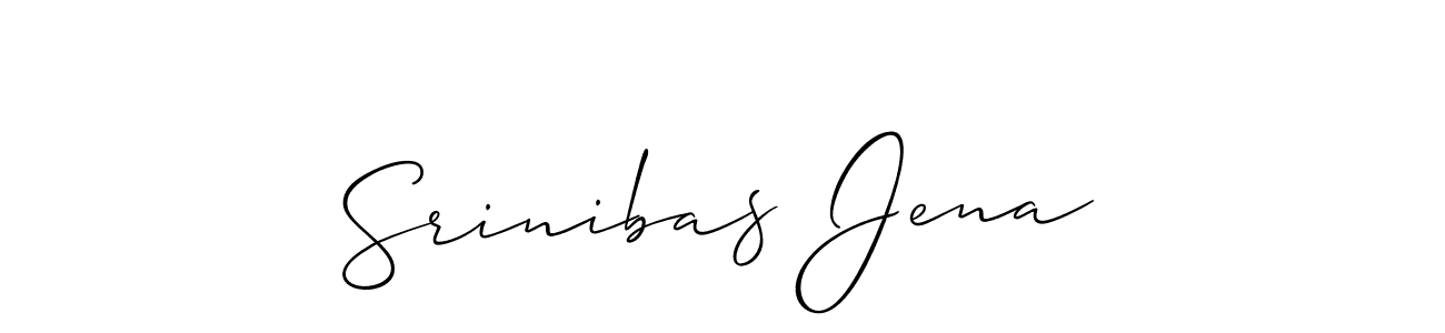 How to make Srinibas Jena name signature. Use Allison_Script style for creating short signs online. This is the latest handwritten sign. Srinibas Jena signature style 2 images and pictures png