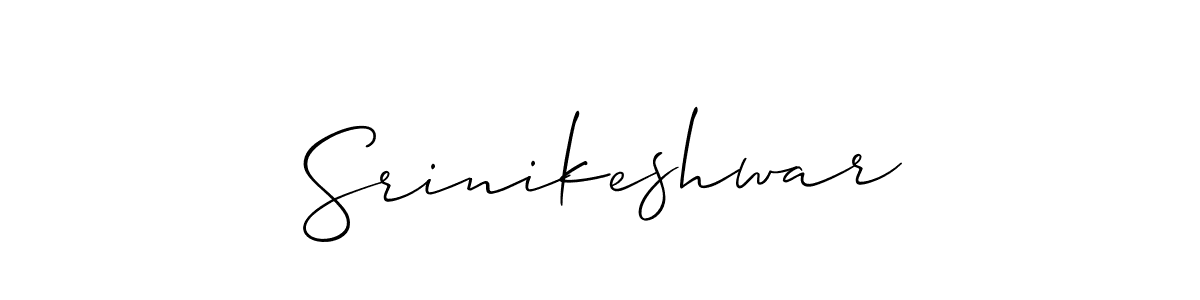 Also we have Srinikeshwar name is the best signature style. Create professional handwritten signature collection using Allison_Script autograph style. Srinikeshwar signature style 2 images and pictures png