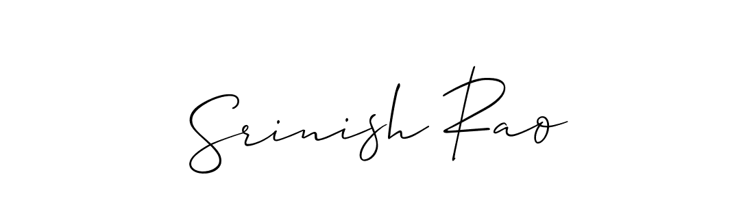 This is the best signature style for the Srinish Rao name. Also you like these signature font (Allison_Script). Mix name signature. Srinish Rao signature style 2 images and pictures png