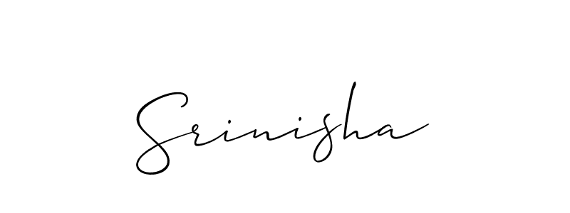 Srinisha stylish signature style. Best Handwritten Sign (Allison_Script) for my name. Handwritten Signature Collection Ideas for my name Srinisha. Srinisha signature style 2 images and pictures png