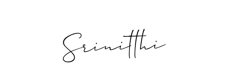 Design your own signature with our free online signature maker. With this signature software, you can create a handwritten (Allison_Script) signature for name Srinitthi. Srinitthi signature style 2 images and pictures png