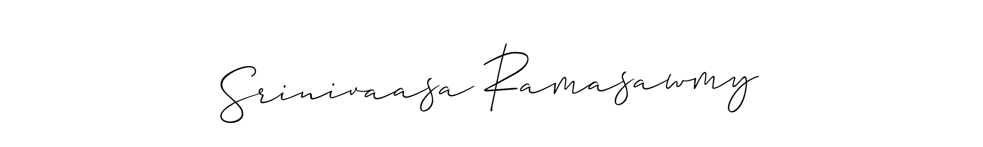 Create a beautiful signature design for name Srinivaasa Ramasawmy. With this signature (Allison_Script) fonts, you can make a handwritten signature for free. Srinivaasa Ramasawmy signature style 2 images and pictures png