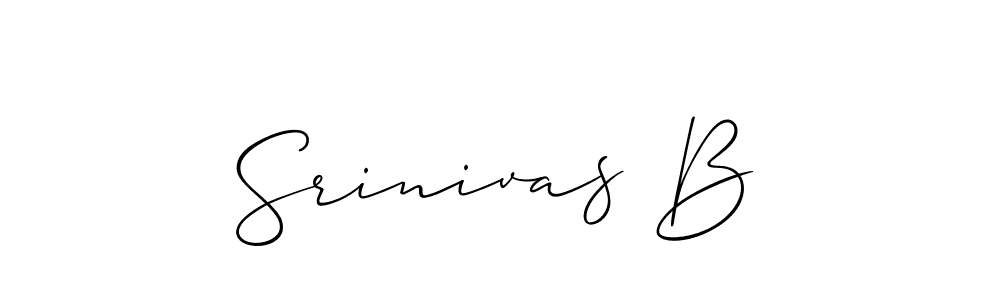 Make a beautiful signature design for name Srinivas B. With this signature (Allison_Script) style, you can create a handwritten signature for free. Srinivas B signature style 2 images and pictures png