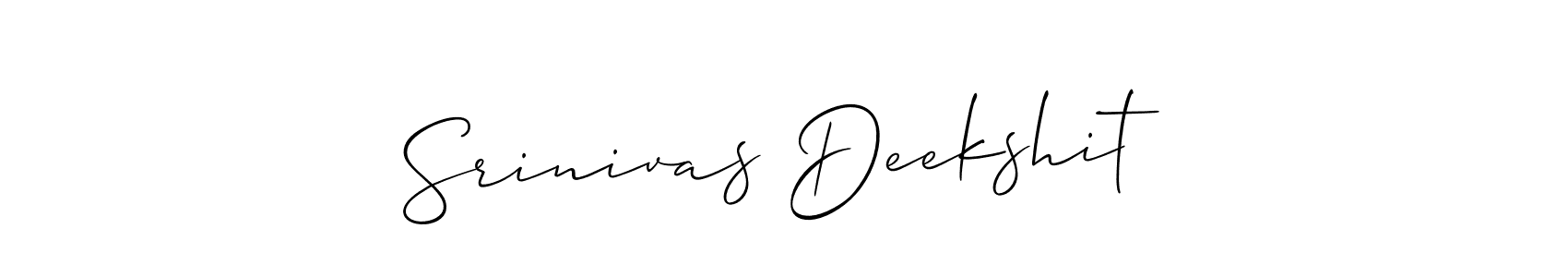 Once you've used our free online signature maker to create your best signature Allison_Script style, it's time to enjoy all of the benefits that Srinivas Deekshit name signing documents. Srinivas Deekshit signature style 2 images and pictures png