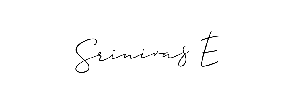 You should practise on your own different ways (Allison_Script) to write your name (Srinivas E) in signature. don't let someone else do it for you. Srinivas E signature style 2 images and pictures png