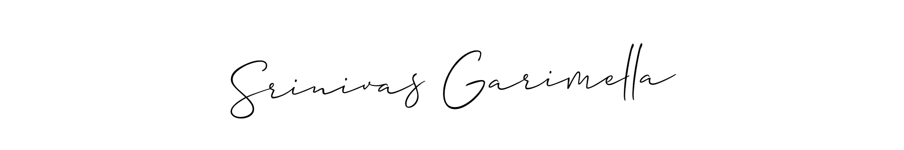 How to make Srinivas Garimella name signature. Use Allison_Script style for creating short signs online. This is the latest handwritten sign. Srinivas Garimella signature style 2 images and pictures png