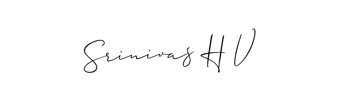 It looks lik you need a new signature style for name Srinivas H V. Design unique handwritten (Allison_Script) signature with our free signature maker in just a few clicks. Srinivas H V signature style 2 images and pictures png