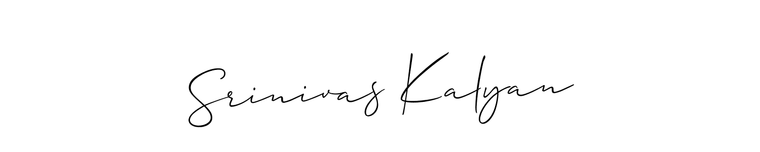 Make a beautiful signature design for name Srinivas Kalyan. With this signature (Allison_Script) style, you can create a handwritten signature for free. Srinivas Kalyan signature style 2 images and pictures png