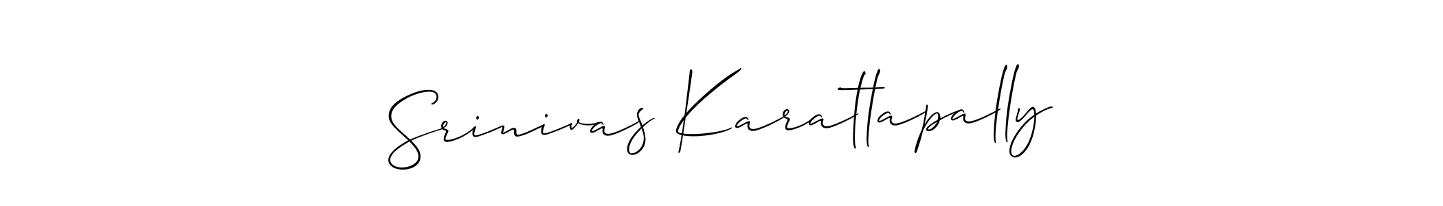 Design your own signature with our free online signature maker. With this signature software, you can create a handwritten (Allison_Script) signature for name Srinivas Karatlapally. Srinivas Karatlapally signature style 2 images and pictures png