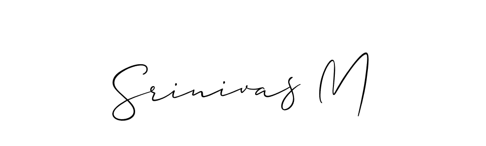 How to make Srinivas M signature? Allison_Script is a professional autograph style. Create handwritten signature for Srinivas M name. Srinivas M signature style 2 images and pictures png