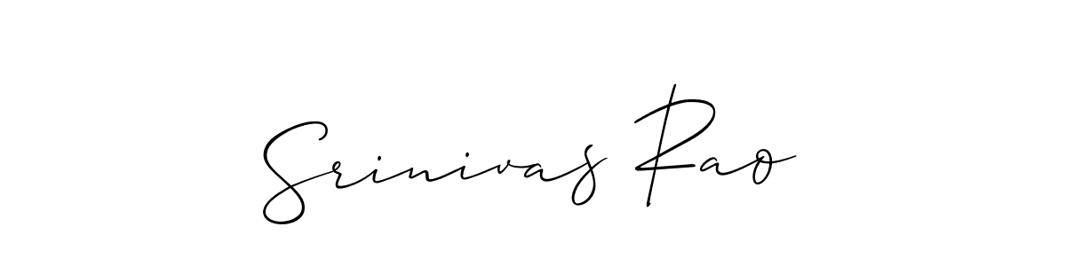 Use a signature maker to create a handwritten signature online. With this signature software, you can design (Allison_Script) your own signature for name Srinivas Rao. Srinivas Rao signature style 2 images and pictures png