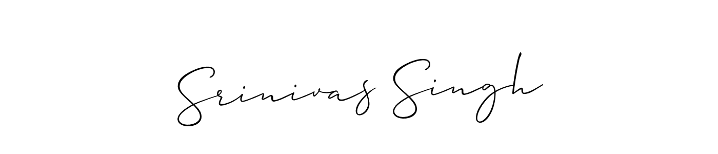 Use a signature maker to create a handwritten signature online. With this signature software, you can design (Allison_Script) your own signature for name Srinivas Singh. Srinivas Singh signature style 2 images and pictures png