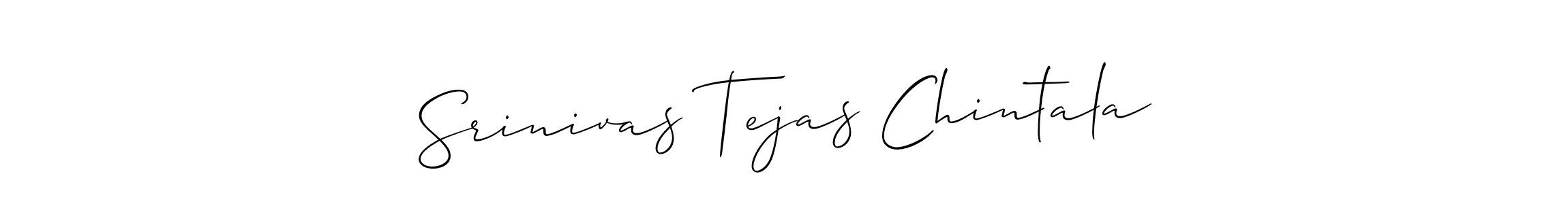 The best way (Allison_Script) to make a short signature is to pick only two or three words in your name. The name Srinivas Tejas Chintala include a total of six letters. For converting this name. Srinivas Tejas Chintala signature style 2 images and pictures png