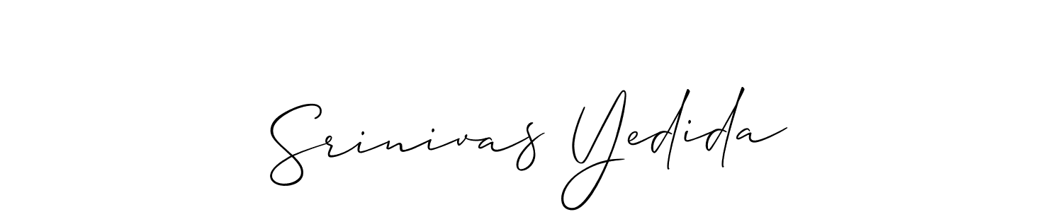 How to Draw Srinivas Yedida signature style? Allison_Script is a latest design signature styles for name Srinivas Yedida. Srinivas Yedida signature style 2 images and pictures png