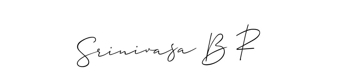 if you are searching for the best signature style for your name Srinivasa B R. so please give up your signature search. here we have designed multiple signature styles  using Allison_Script. Srinivasa B R signature style 2 images and pictures png