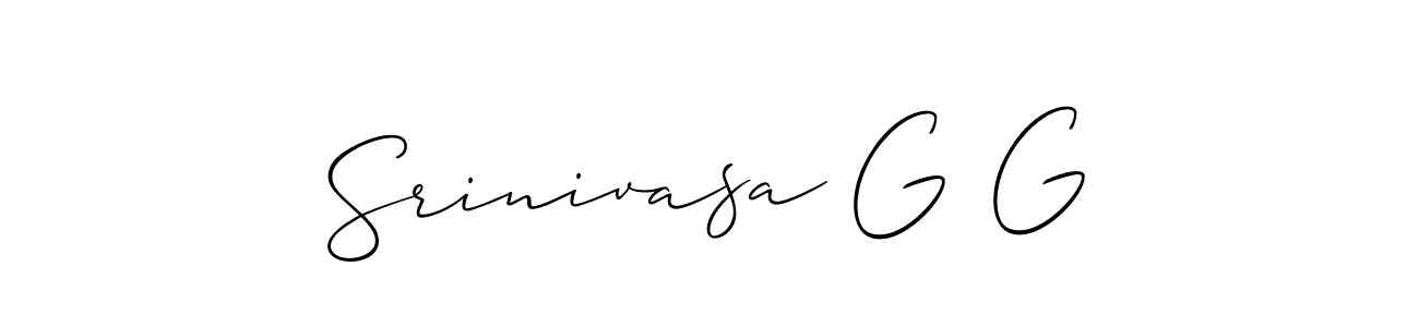 This is the best signature style for the Srinivasa G G name. Also you like these signature font (Allison_Script). Mix name signature. Srinivasa G G signature style 2 images and pictures png