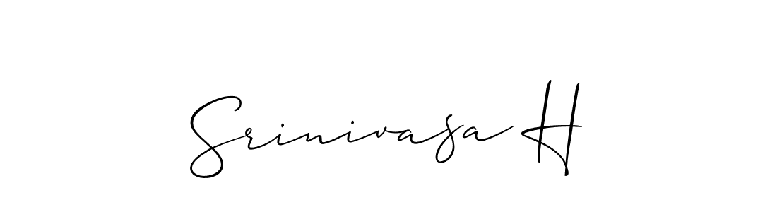 You should practise on your own different ways (Allison_Script) to write your name (Srinivasa H) in signature. don't let someone else do it for you. Srinivasa H signature style 2 images and pictures png