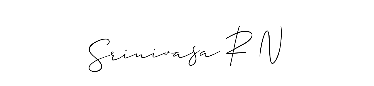 Create a beautiful signature design for name Srinivasa R N. With this signature (Allison_Script) fonts, you can make a handwritten signature for free. Srinivasa R N signature style 2 images and pictures png