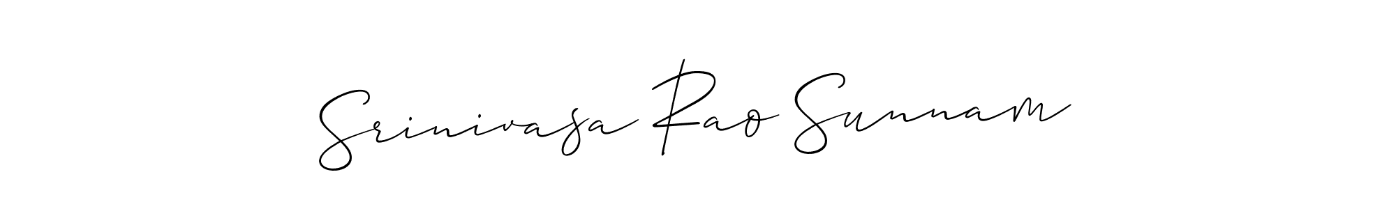 How to make Srinivasa Rao Sunnam signature? Allison_Script is a professional autograph style. Create handwritten signature for Srinivasa Rao Sunnam name. Srinivasa Rao Sunnam signature style 2 images and pictures png