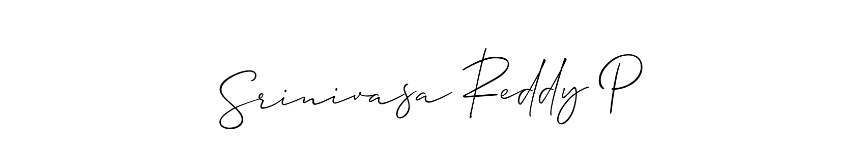 Srinivasa Reddy P stylish signature style. Best Handwritten Sign (Allison_Script) for my name. Handwritten Signature Collection Ideas for my name Srinivasa Reddy P. Srinivasa Reddy P signature style 2 images and pictures png