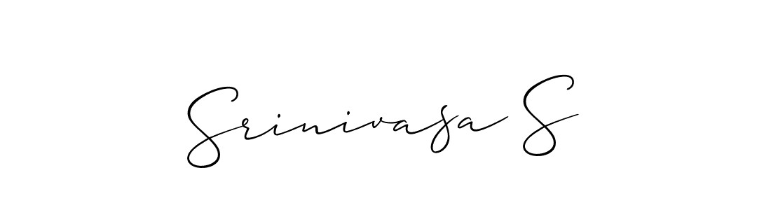 Use a signature maker to create a handwritten signature online. With this signature software, you can design (Allison_Script) your own signature for name Srinivasa S. Srinivasa S signature style 2 images and pictures png