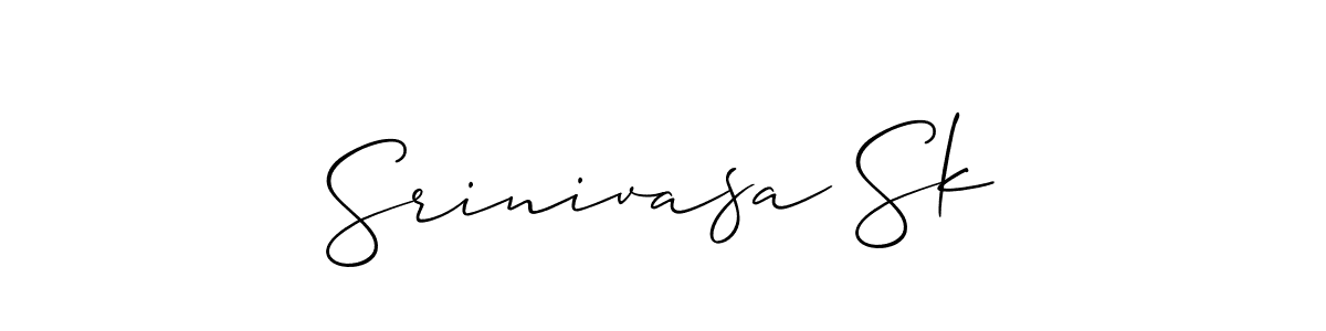 Design your own signature with our free online signature maker. With this signature software, you can create a handwritten (Allison_Script) signature for name Srinivasa Sk. Srinivasa Sk signature style 2 images and pictures png