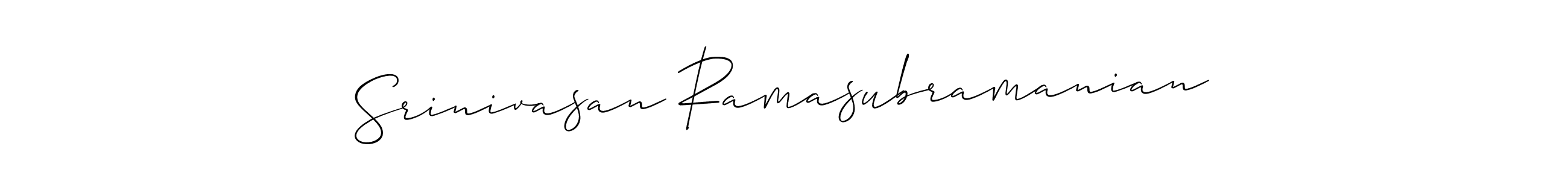 Make a beautiful signature design for name Srinivasan Ramasubramanian. With this signature (Allison_Script) style, you can create a handwritten signature for free. Srinivasan Ramasubramanian signature style 2 images and pictures png