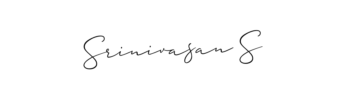 It looks lik you need a new signature style for name Srinivasan S. Design unique handwritten (Allison_Script) signature with our free signature maker in just a few clicks. Srinivasan S signature style 2 images and pictures png