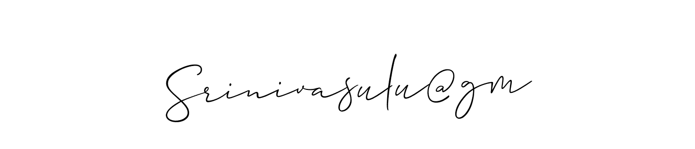 How to Draw Srinivasulu@gm signature style? Allison_Script is a latest design signature styles for name Srinivasulu@gm. Srinivasulu@gm signature style 2 images and pictures png