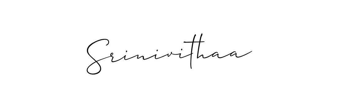 if you are searching for the best signature style for your name Srinivithaa. so please give up your signature search. here we have designed multiple signature styles  using Allison_Script. Srinivithaa signature style 2 images and pictures png