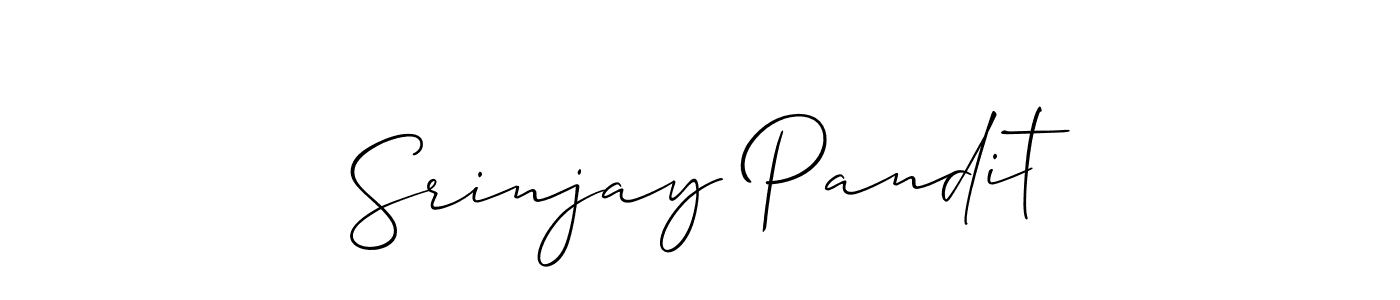 Srinjay Pandit stylish signature style. Best Handwritten Sign (Allison_Script) for my name. Handwritten Signature Collection Ideas for my name Srinjay Pandit. Srinjay Pandit signature style 2 images and pictures png
