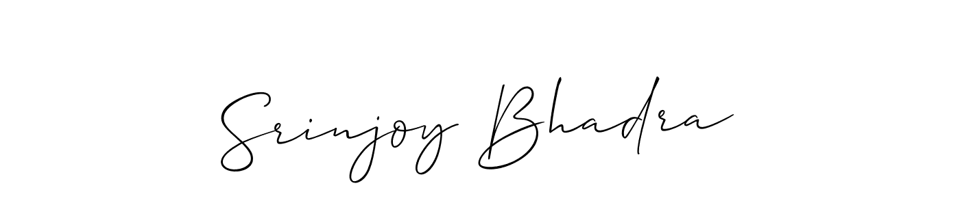 Similarly Allison_Script is the best handwritten signature design. Signature creator online .You can use it as an online autograph creator for name Srinjoy Bhadra. Srinjoy Bhadra signature style 2 images and pictures png