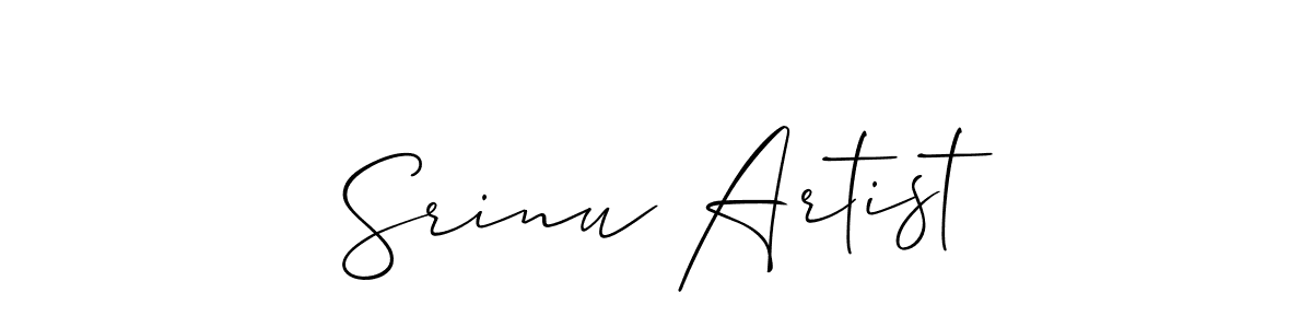 Also we have Srinu Artist name is the best signature style. Create professional handwritten signature collection using Allison_Script autograph style. Srinu Artist signature style 2 images and pictures png