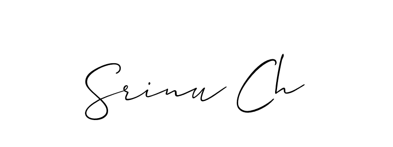 The best way (Allison_Script) to make a short signature is to pick only two or three words in your name. The name Srinu Ch include a total of six letters. For converting this name. Srinu Ch signature style 2 images and pictures png