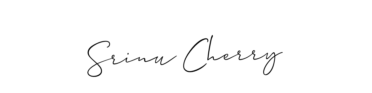 How to make Srinu Cherry name signature. Use Allison_Script style for creating short signs online. This is the latest handwritten sign. Srinu Cherry signature style 2 images and pictures png