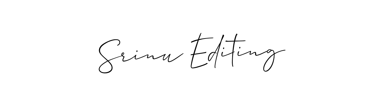 It looks lik you need a new signature style for name Srinu Editing. Design unique handwritten (Allison_Script) signature with our free signature maker in just a few clicks. Srinu Editing signature style 2 images and pictures png