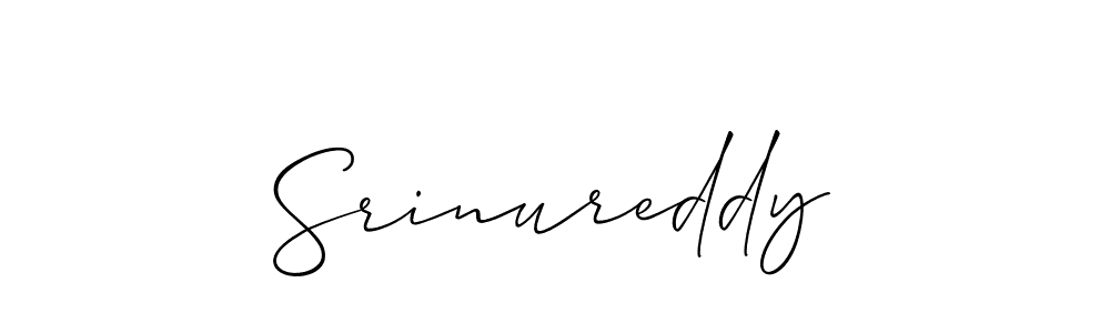 How to make Srinureddy signature? Allison_Script is a professional autograph style. Create handwritten signature for Srinureddy name. Srinureddy signature style 2 images and pictures png