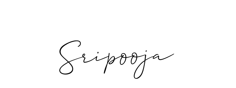 Make a beautiful signature design for name Sripooja. With this signature (Allison_Script) style, you can create a handwritten signature for free. Sripooja signature style 2 images and pictures png