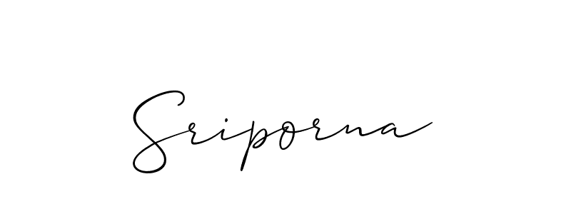 You should practise on your own different ways (Allison_Script) to write your name (Sriporna) in signature. don't let someone else do it for you. Sriporna signature style 2 images and pictures png