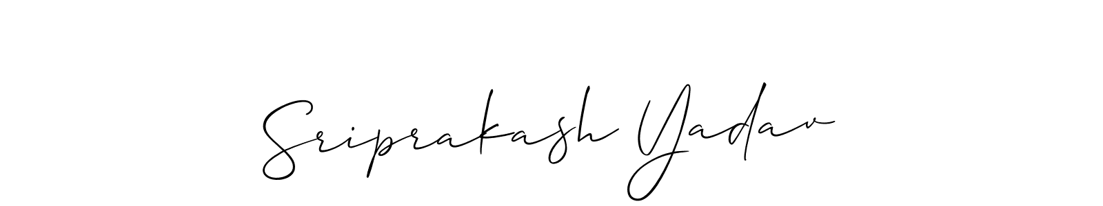 It looks lik you need a new signature style for name Sriprakash Yadav. Design unique handwritten (Allison_Script) signature with our free signature maker in just a few clicks. Sriprakash Yadav signature style 2 images and pictures png