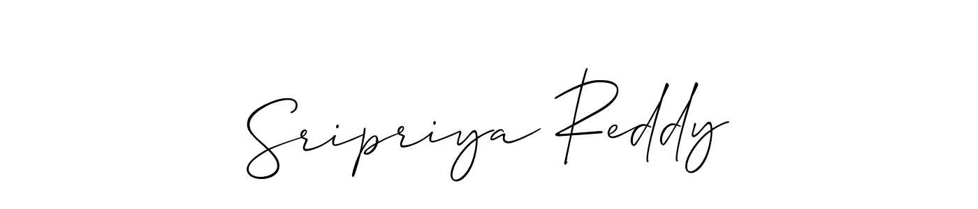 It looks lik you need a new signature style for name Sripriya Reddy. Design unique handwritten (Allison_Script) signature with our free signature maker in just a few clicks. Sripriya Reddy signature style 2 images and pictures png