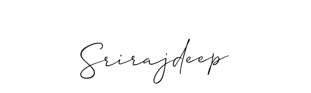 How to make Srirajdeep name signature. Use Allison_Script style for creating short signs online. This is the latest handwritten sign. Srirajdeep signature style 2 images and pictures png