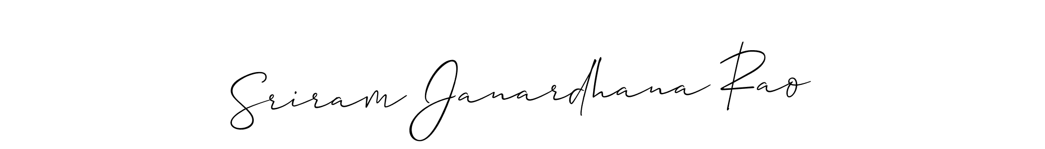 if you are searching for the best signature style for your name Sriram Janardhana Rao. so please give up your signature search. here we have designed multiple signature styles  using Allison_Script. Sriram Janardhana Rao signature style 2 images and pictures png