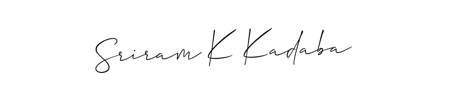 Make a beautiful signature design for name Sriram K Kadaba. Use this online signature maker to create a handwritten signature for free. Sriram K Kadaba signature style 2 images and pictures png
