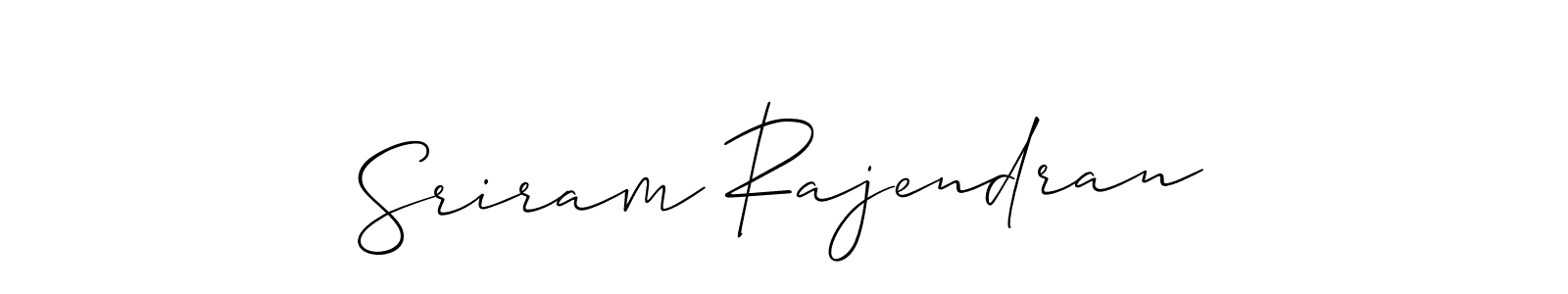 Sriram Rajendran stylish signature style. Best Handwritten Sign (Allison_Script) for my name. Handwritten Signature Collection Ideas for my name Sriram Rajendran. Sriram Rajendran signature style 2 images and pictures png