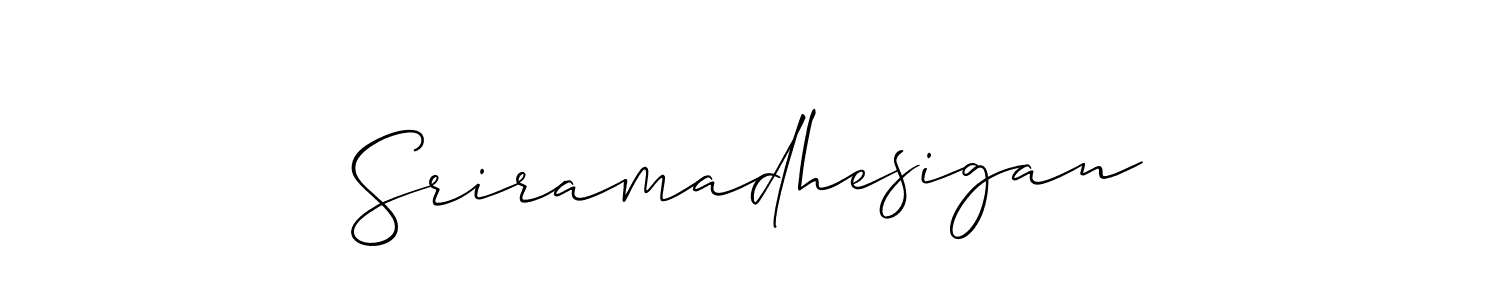 How to Draw Sriramadhesigan signature style? Allison_Script is a latest design signature styles for name Sriramadhesigan. Sriramadhesigan signature style 2 images and pictures png