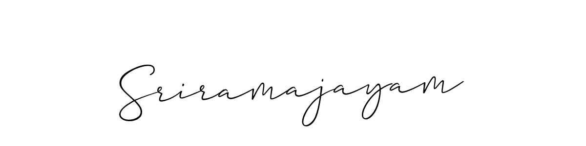 Also You can easily find your signature by using the search form. We will create Sriramajayam name handwritten signature images for you free of cost using Allison_Script sign style. Sriramajayam signature style 2 images and pictures png