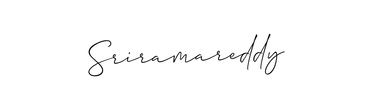 Make a beautiful signature design for name Sriramareddy. With this signature (Allison_Script) style, you can create a handwritten signature for free. Sriramareddy signature style 2 images and pictures png