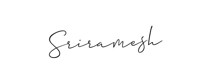 Sriramesh stylish signature style. Best Handwritten Sign (Allison_Script) for my name. Handwritten Signature Collection Ideas for my name Sriramesh. Sriramesh signature style 2 images and pictures png