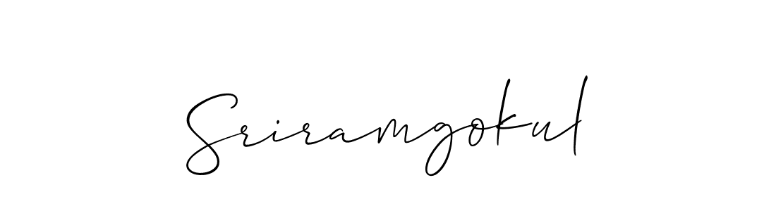 Best and Professional Signature Style for Sriramgokul. Allison_Script Best Signature Style Collection. Sriramgokul signature style 2 images and pictures png